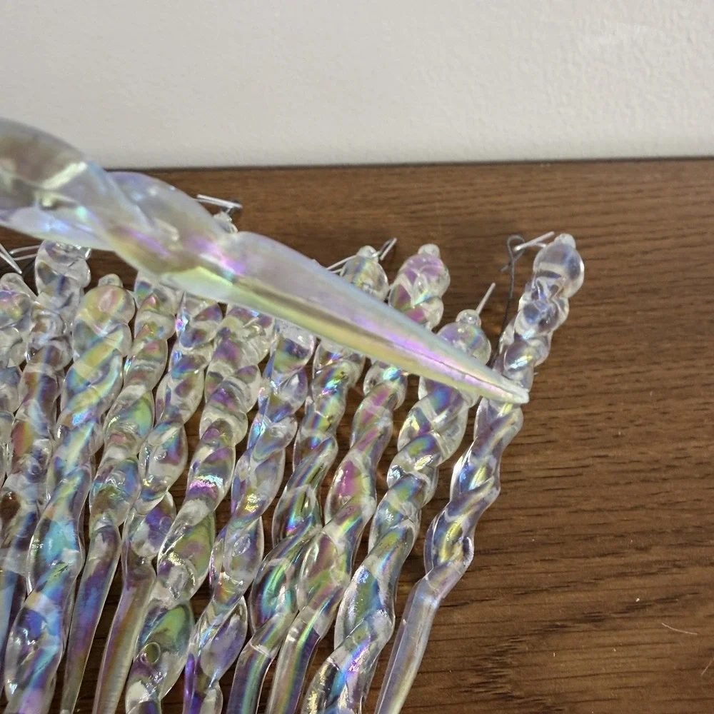 Lot of 23 Vintage Aurora Borealis Twisted Icicle Christmas Ornaments